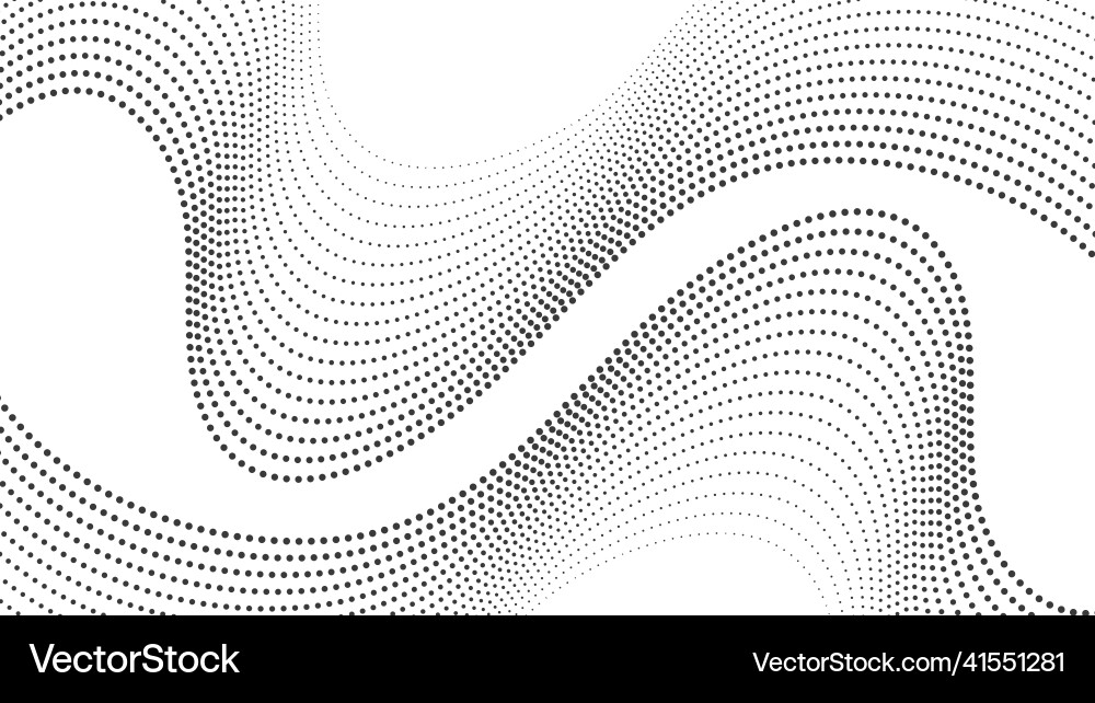 Dynamic Wave Dots Abstract Background vector image