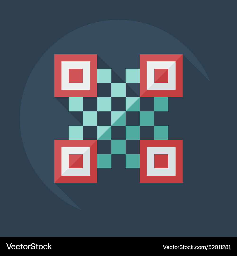 Flat modern design with shadow icons qr code vector image