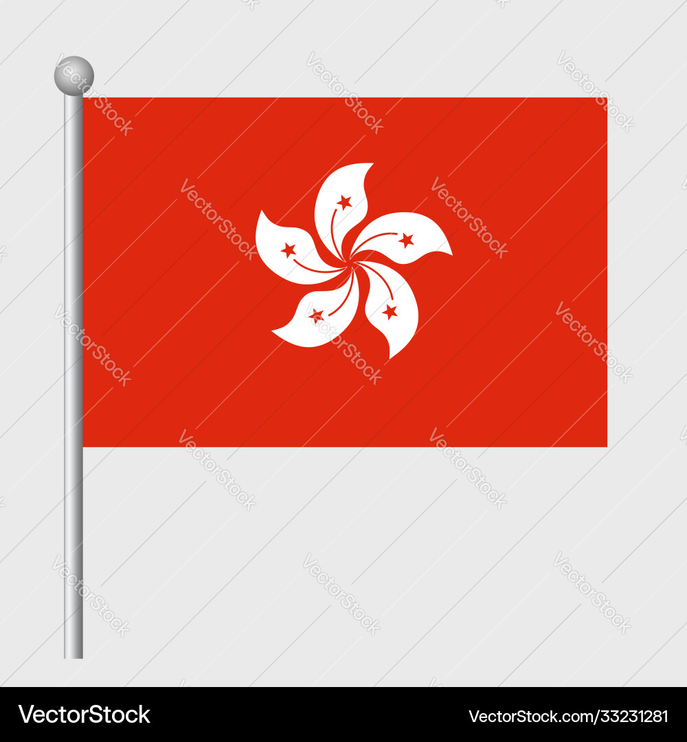 Hong kong flag template background realistic copy Vector Image