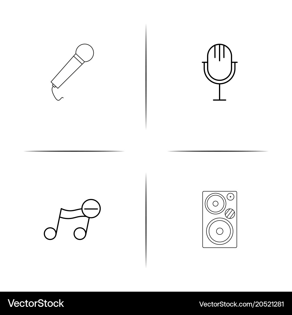 Internet of things simple linear icons set vector image