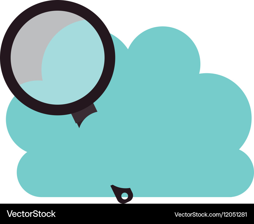 Isolated cloud computing design Vector Image