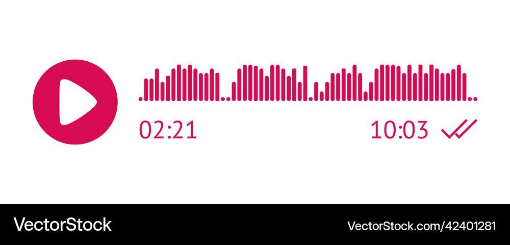 Recording of audio message template ui element Recording of audio message template ui element vector image