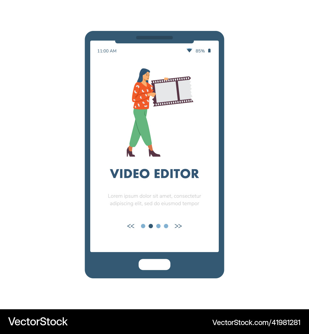 Video Editor Service oder Ausbildung an Bord Video Editor Service oder Ausbildung an Bord vektorbild