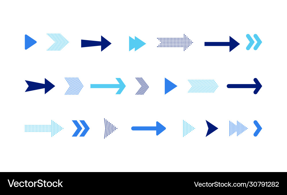 Arrow icons set or button in modern simple Arrow icons set or button in modern simple vector image