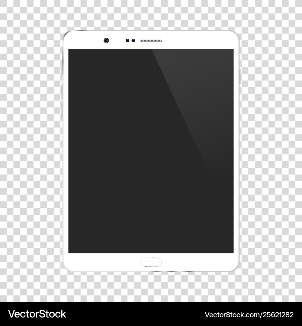 Black Tablet with Empty Screen vector image