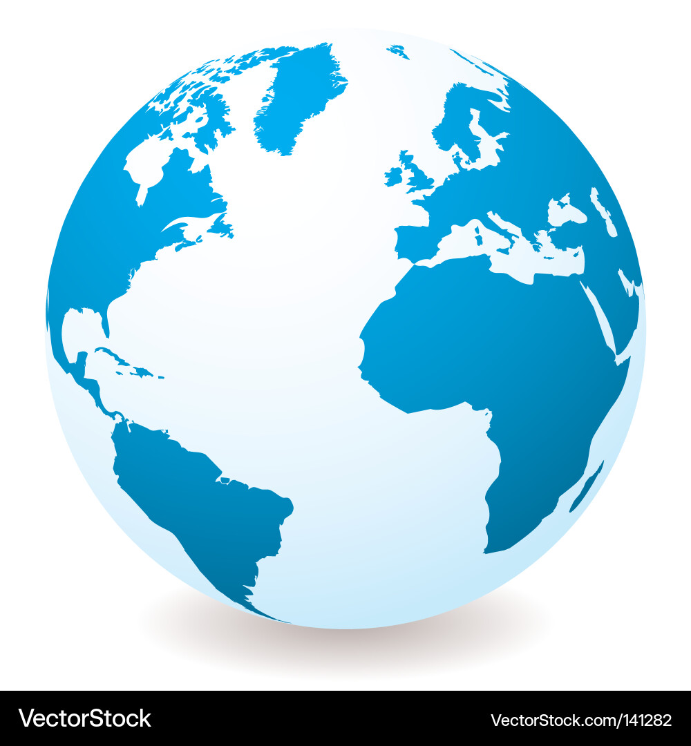 Blue Earth Globe Vector Image