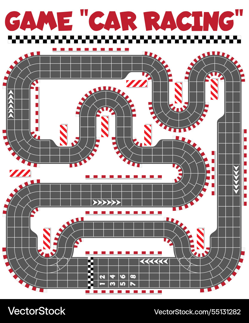 Board game race track Board game race track vector image