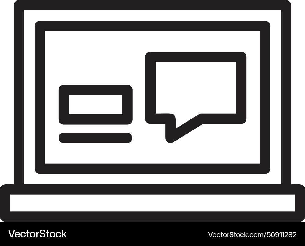 Chat linear style icon design vector image