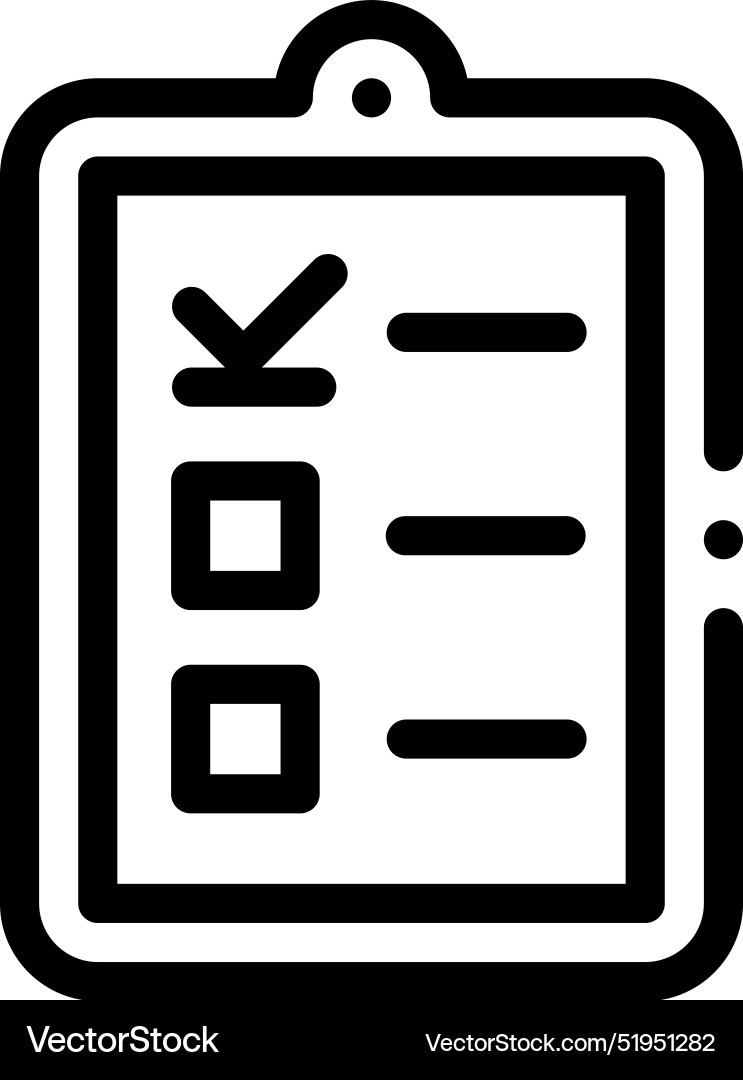 Checklist icon thin linear style design isolated Checklist icon thin linear style design isolated vector image