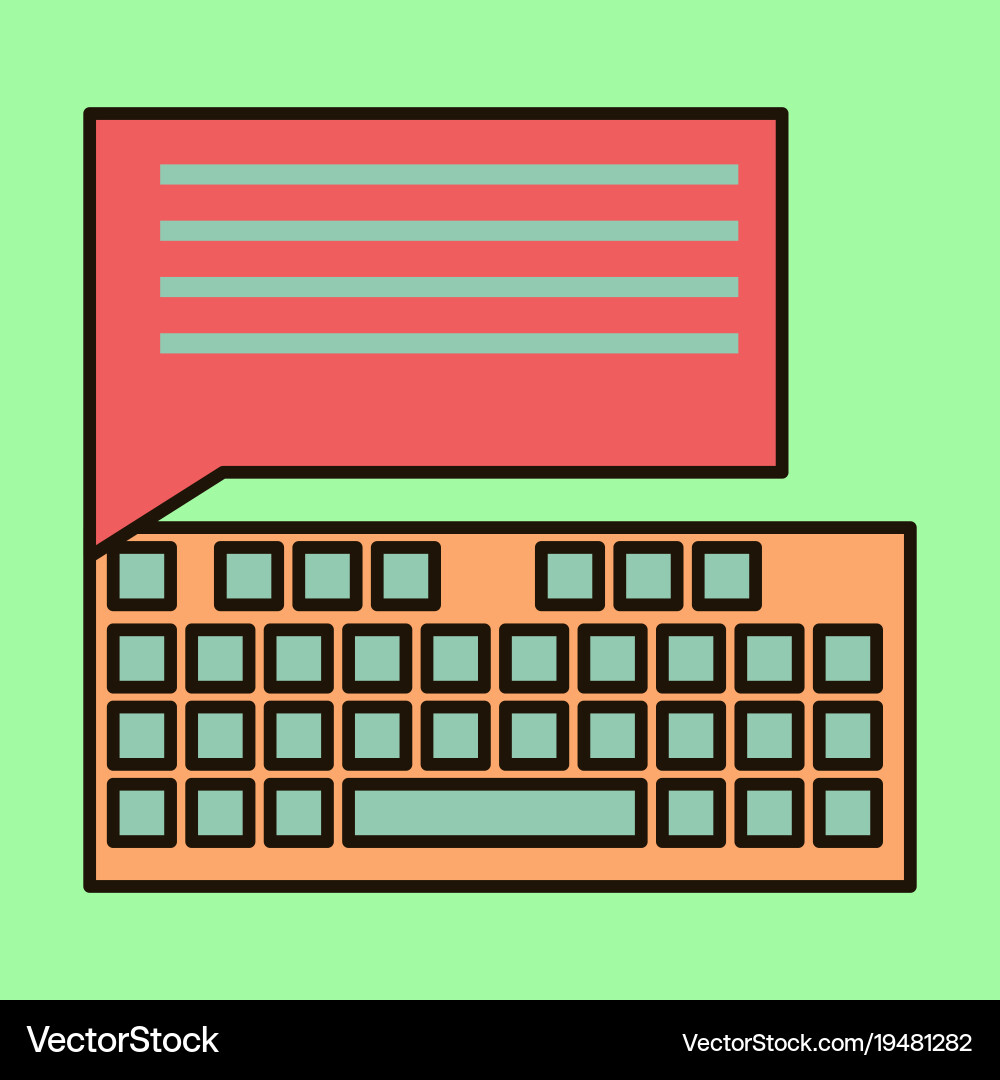 Flat line icon concept of new email inbox message vector image