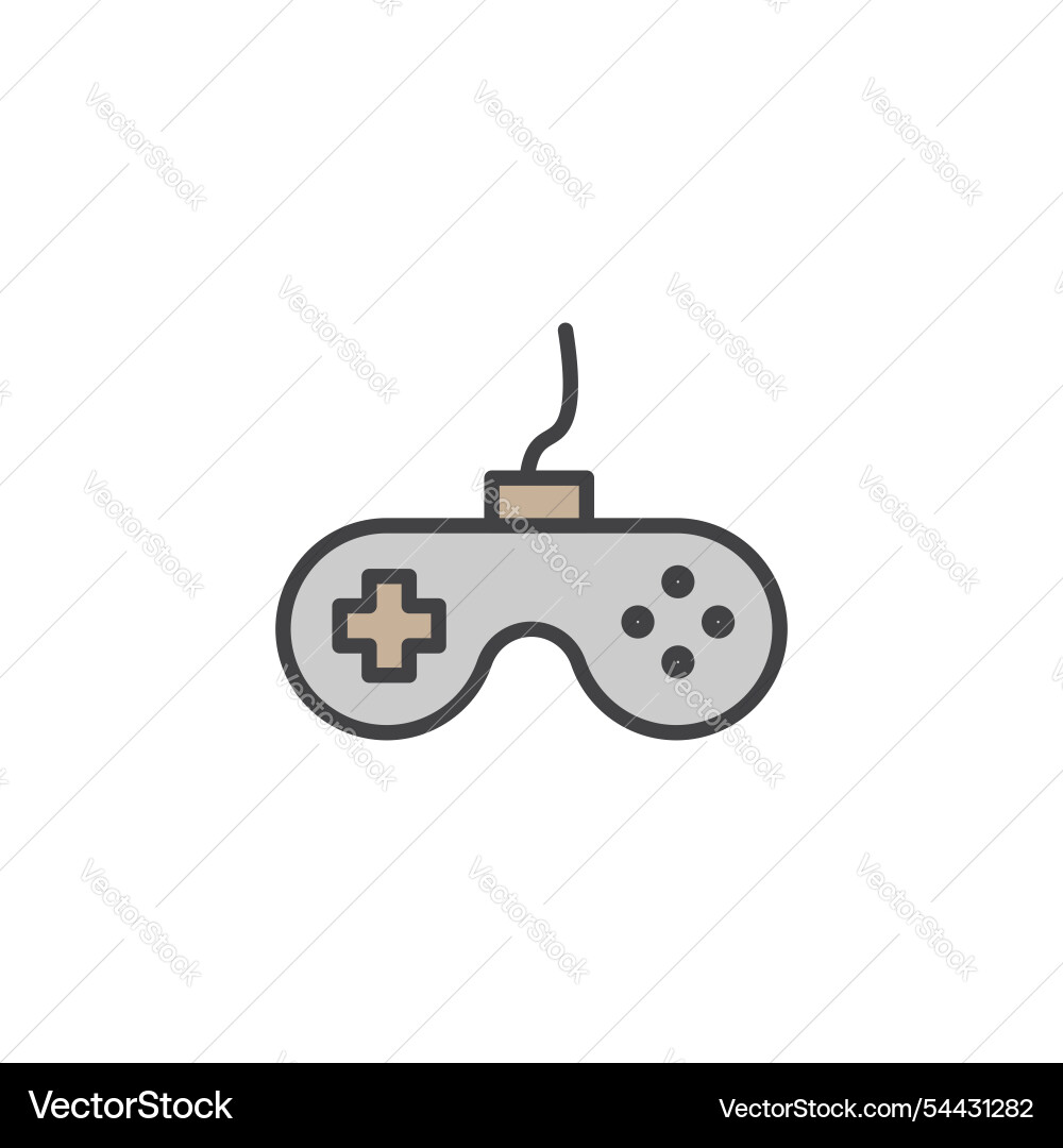 Gamepad icon in colored version Royalty Free Vector Image