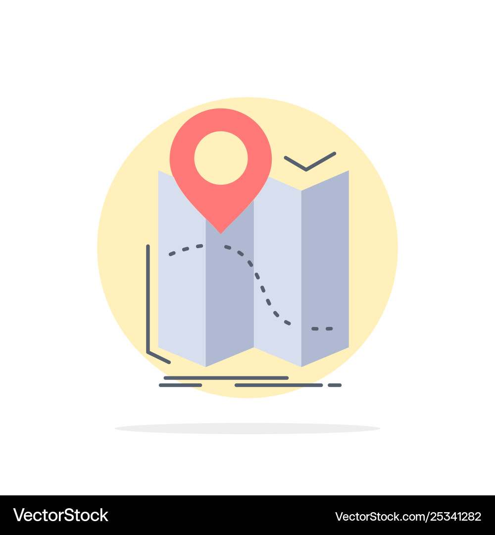 Gps location map navigation route flat color icon Gps location map navigation route flat color icon Vector Image