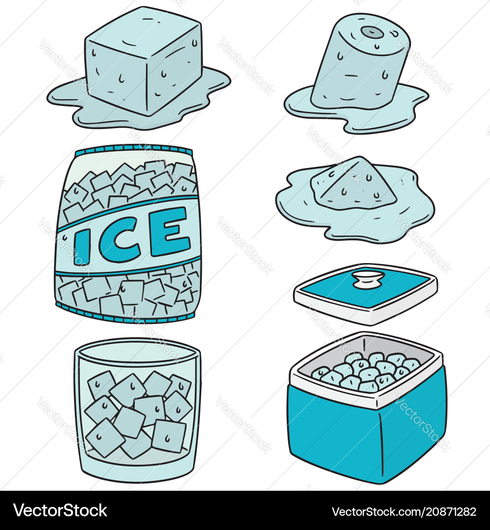 Ice Cube Collection vector image