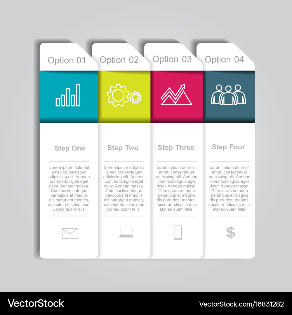 Infographic template can be used for workflow vector image