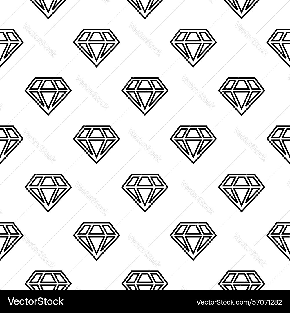 Line diamond pattern design with nested shapes vector image