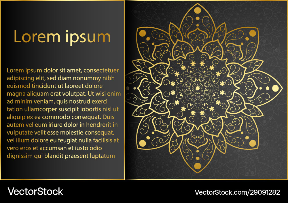 Luxury mandala design with gold color Luxury mandala design with gold color vector image