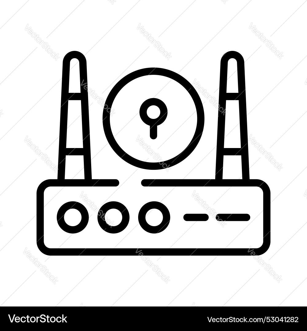 Modern icon of wifi router security signals vector image