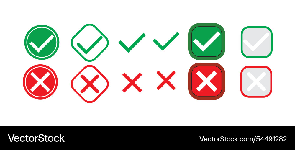 Set checkbox icon isolated on white background Set checkbox icon isolated on white background vector image