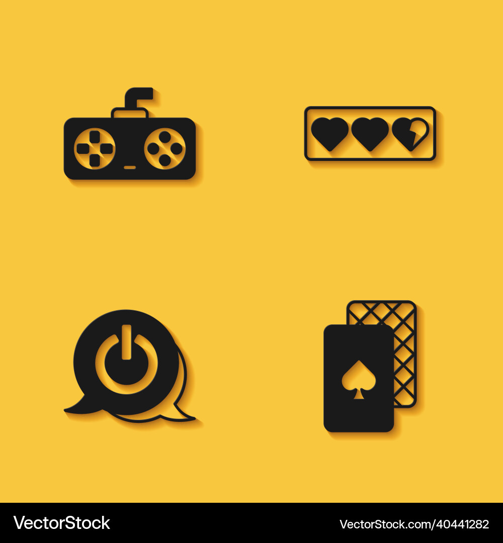 Set game controller or joystick playing cards Vector Image