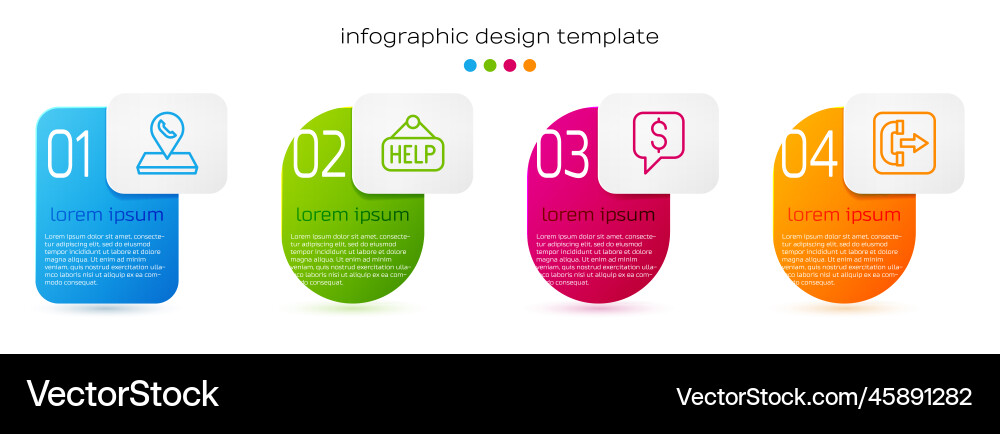 Set line call center location signboard with text Set line call center location signboard with text vector image