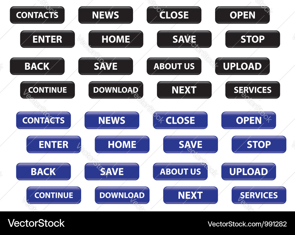 Set of buttons vector image