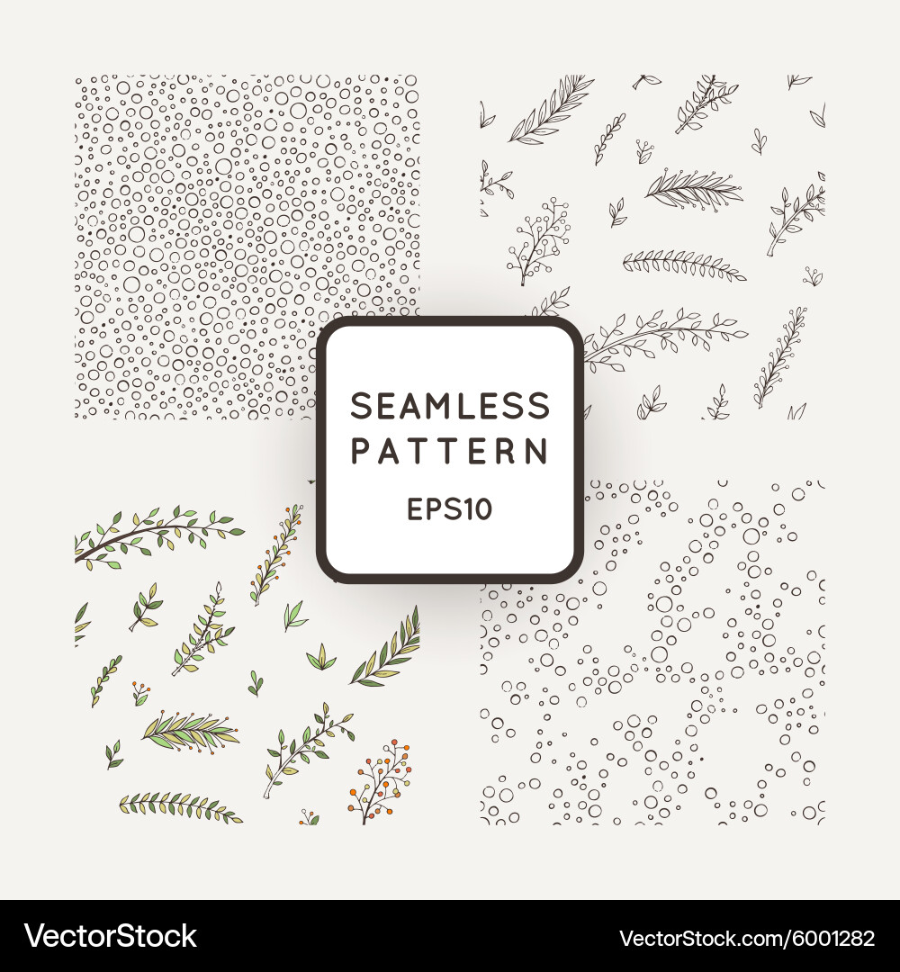 Set of four abstract seamless patterns Vector Image