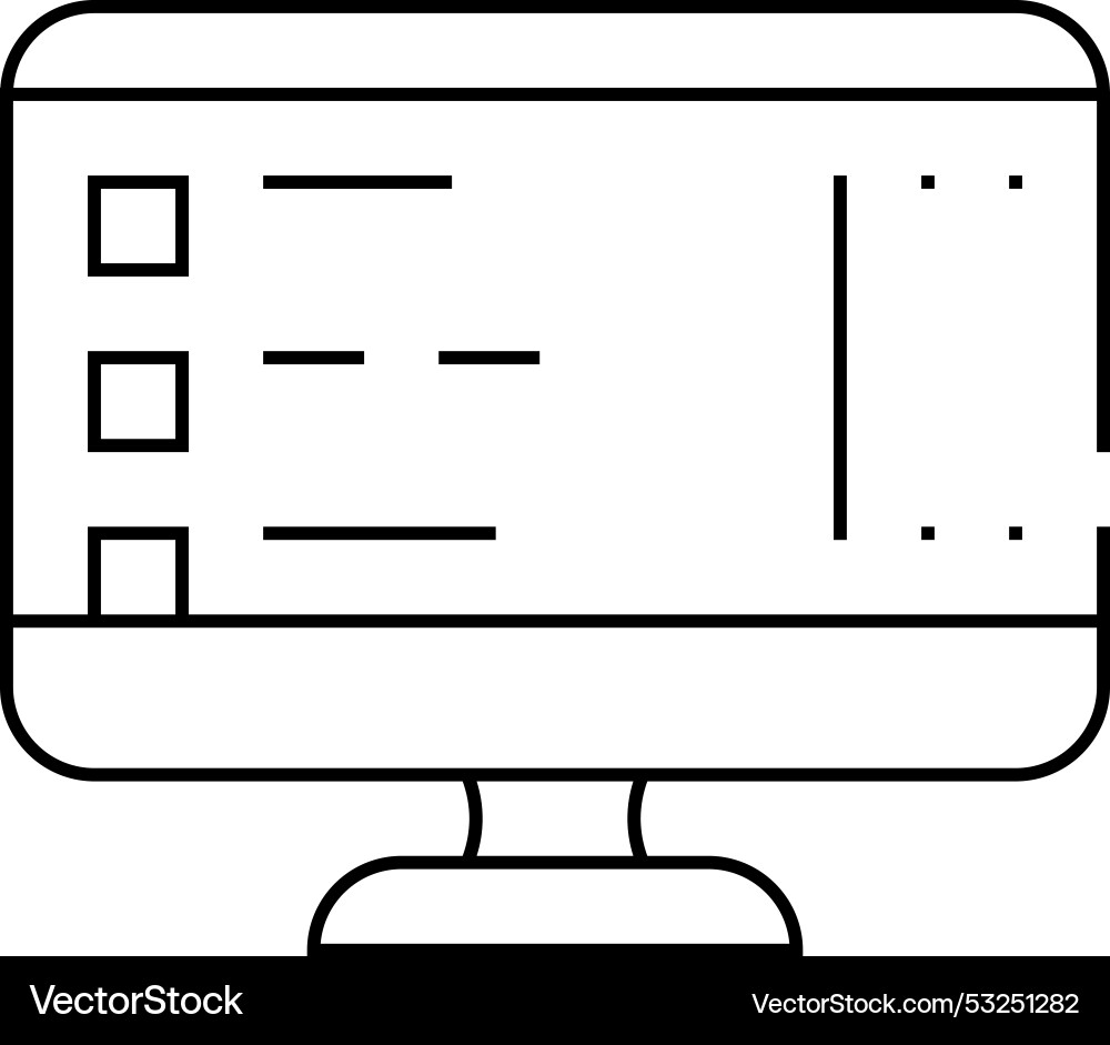Software list of operating system line icon Software list of operating system line icon vector image