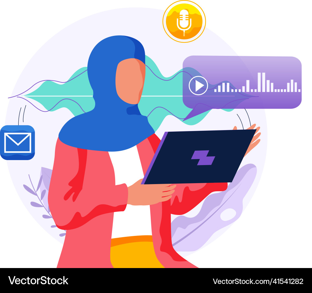 Speaker recognition vote controlled smart Speaker recognition vote controlled smart Vector Image