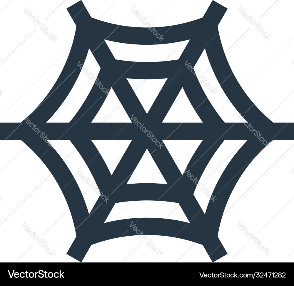 Spider web icon editable stroke Spider web icon editable stroke Vector Image