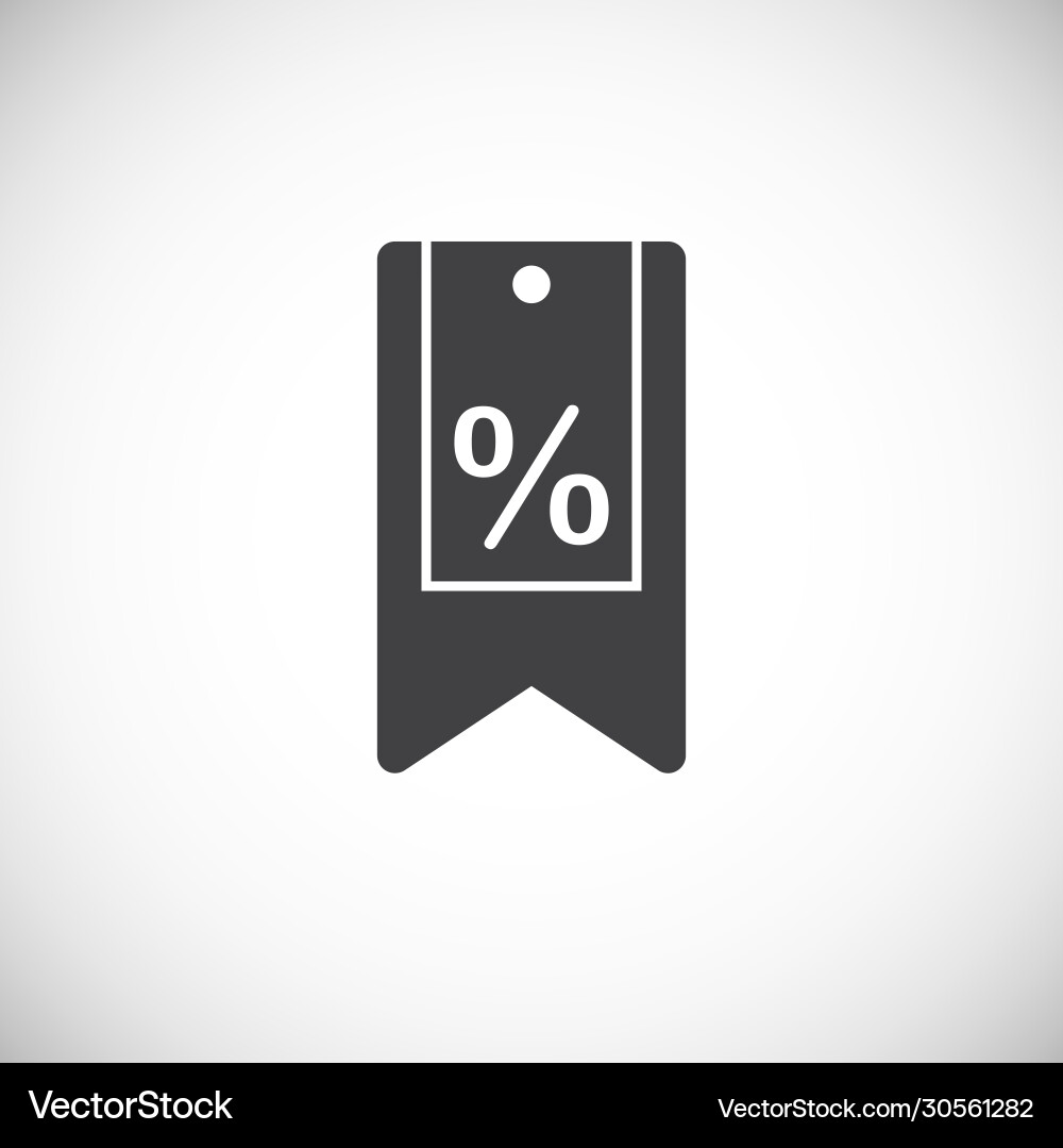 Tag related icon on background for graphic and web vector image