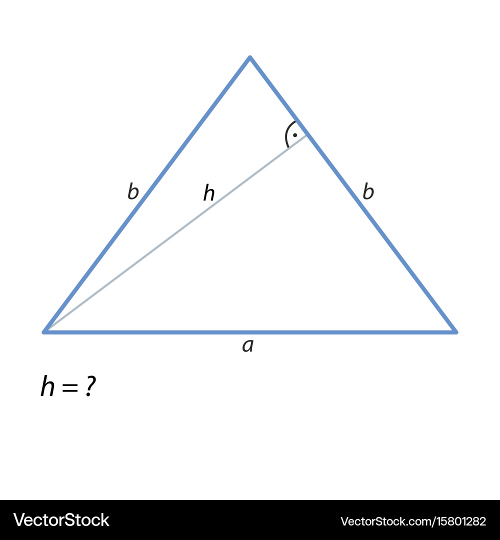 Task of finding the height an isosceles vector image