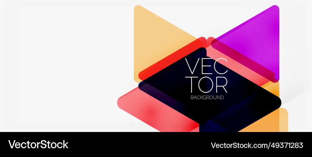 Abstract background color transparent triangles Vector Image