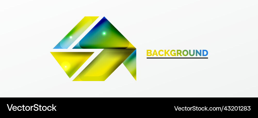 Abstract background simple color geometric shapes Vector Image