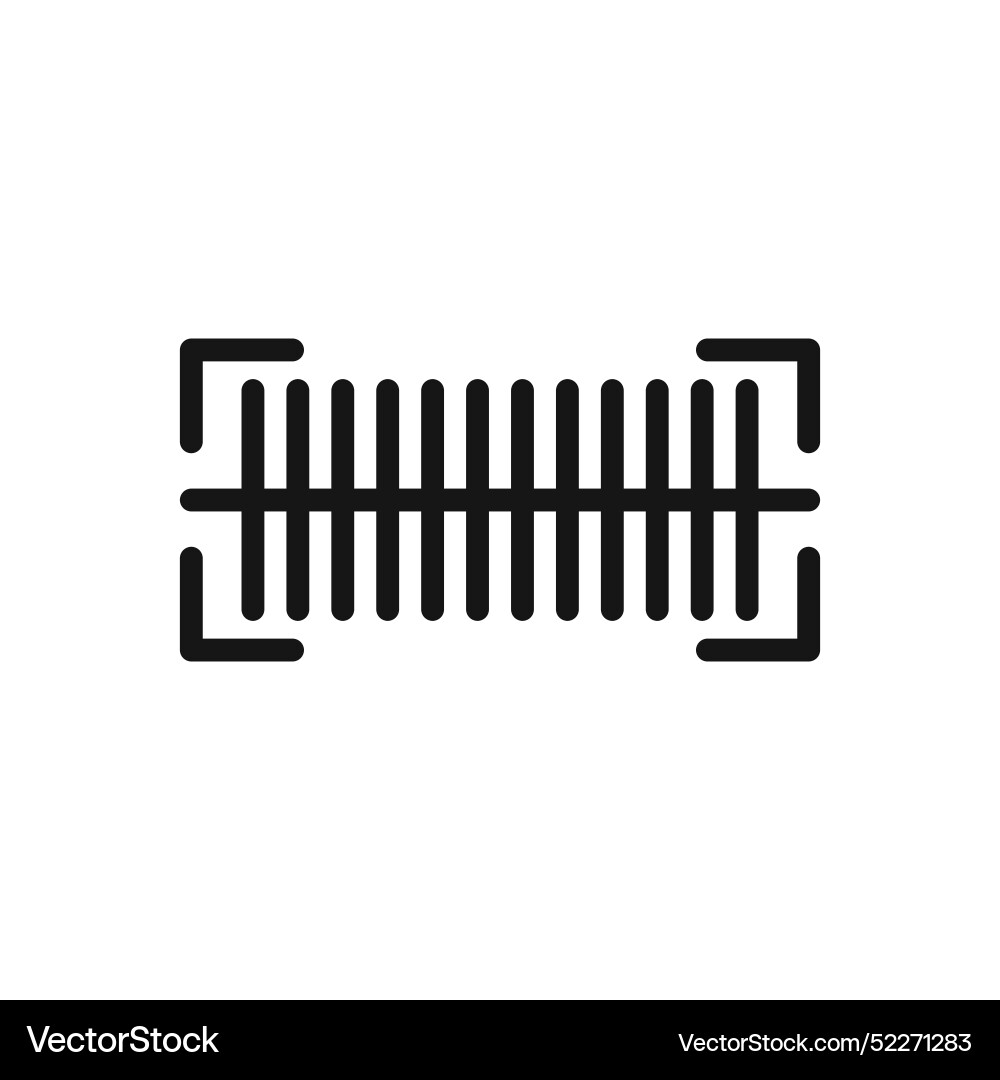Bar code scanner icon black line art logo Vector Image