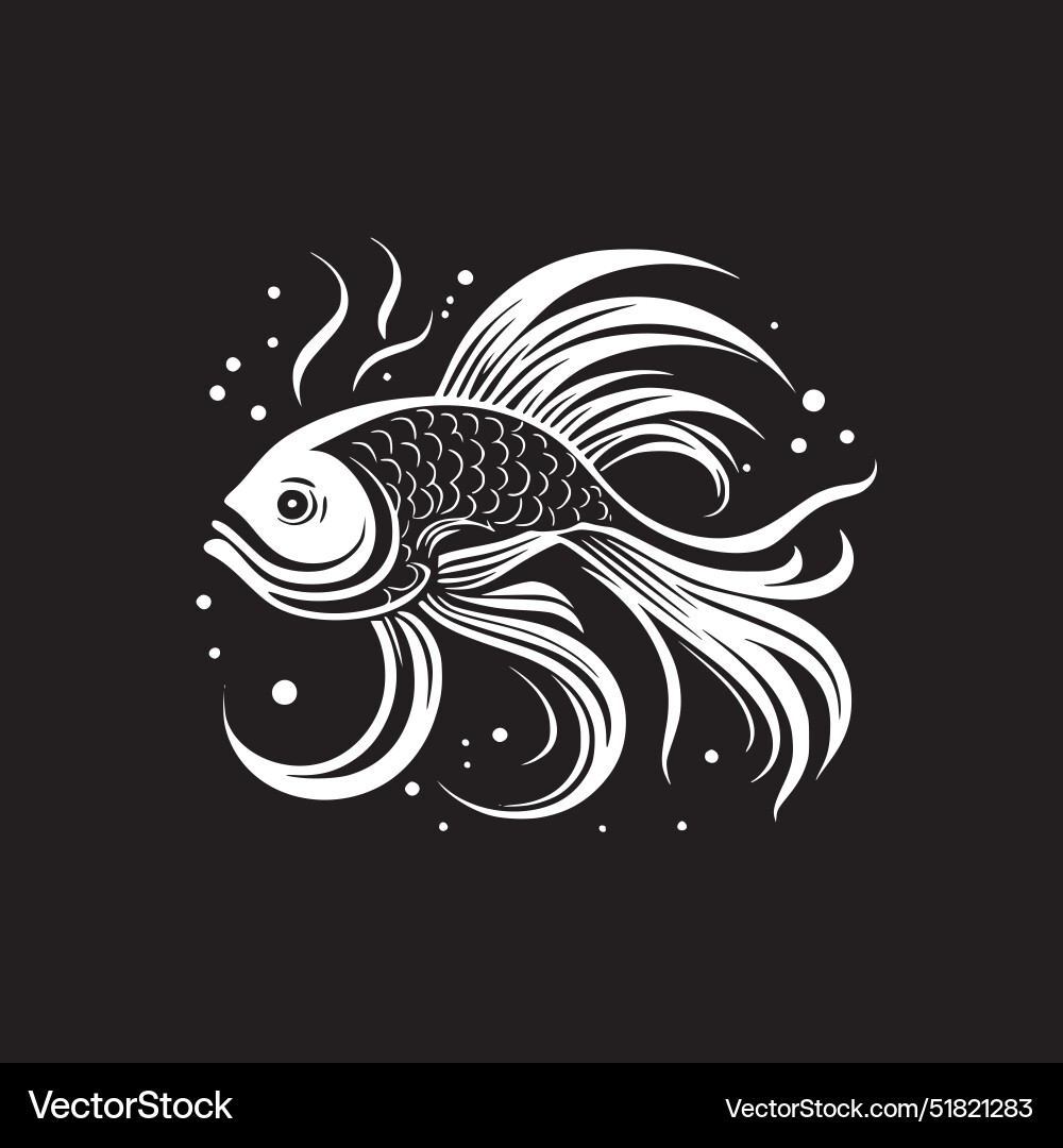 Goldfish - minimalist and simple silhouette Vector Image