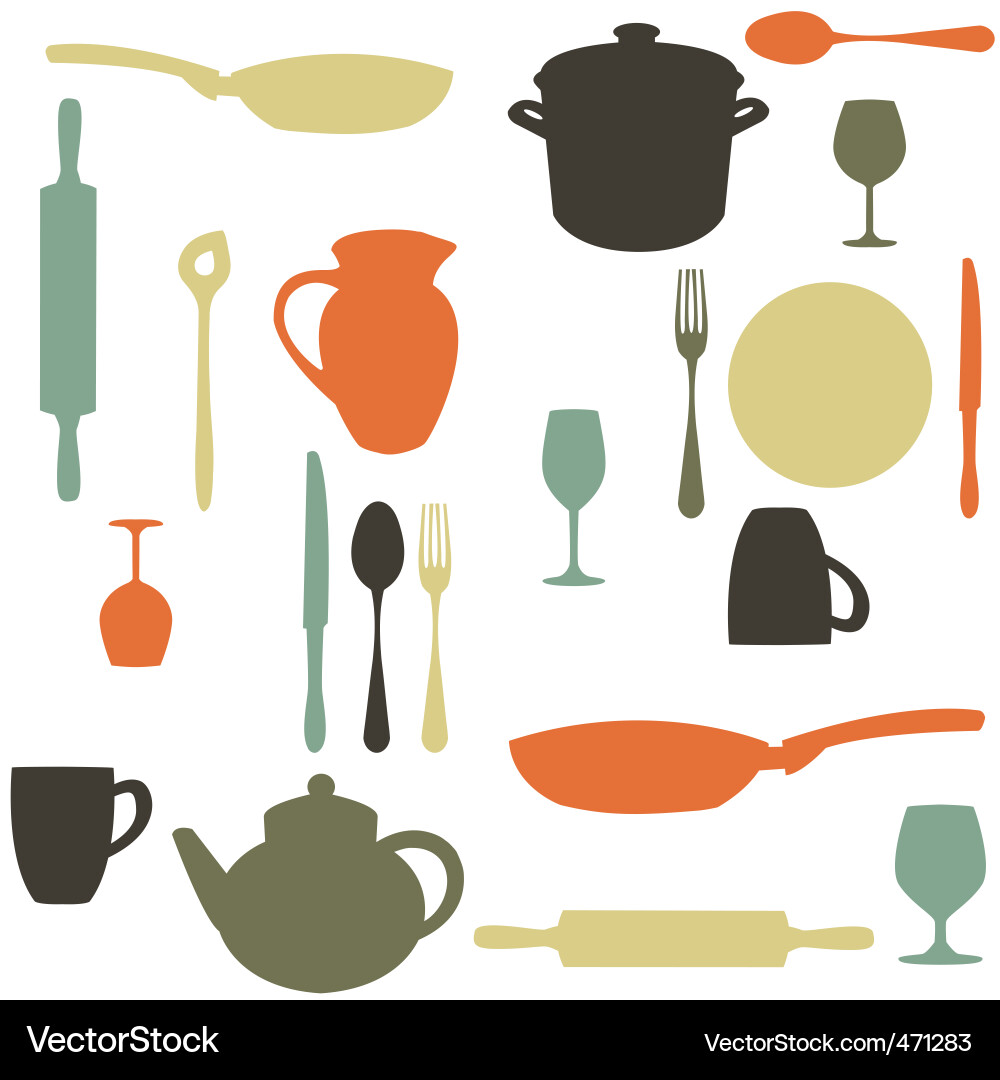 Kitchen Utensils & Tools Vector Image