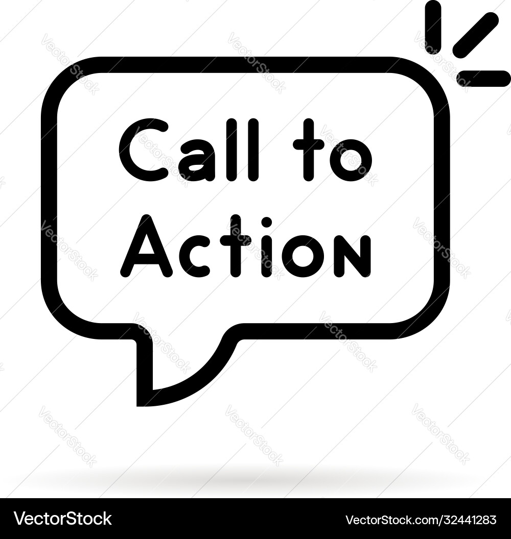 Minimalist Call to Action Bubble vector image