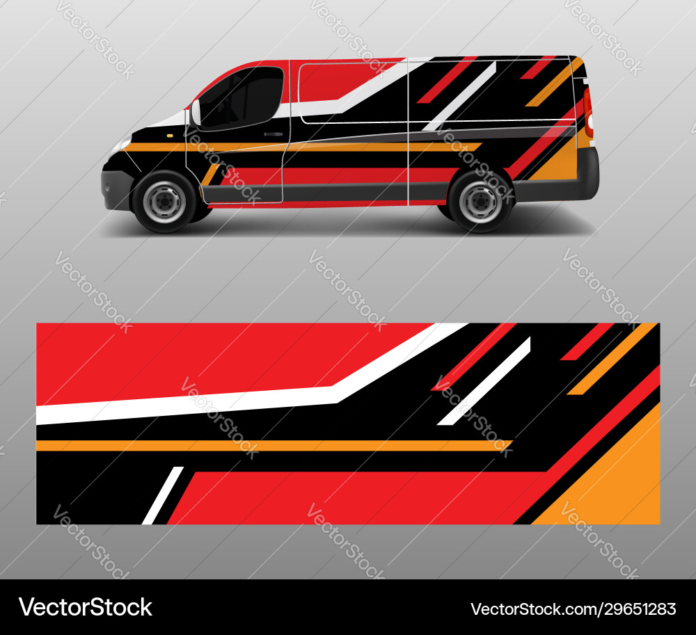 Modern Van Wrap Templates vector image