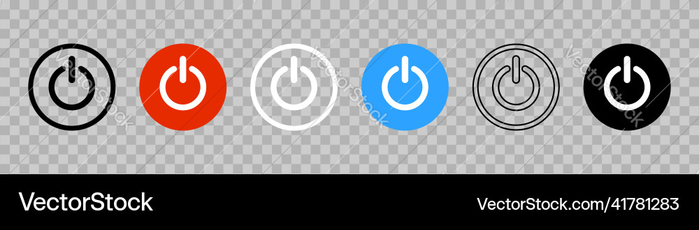 Power Button Icons - Start/Stop vector image