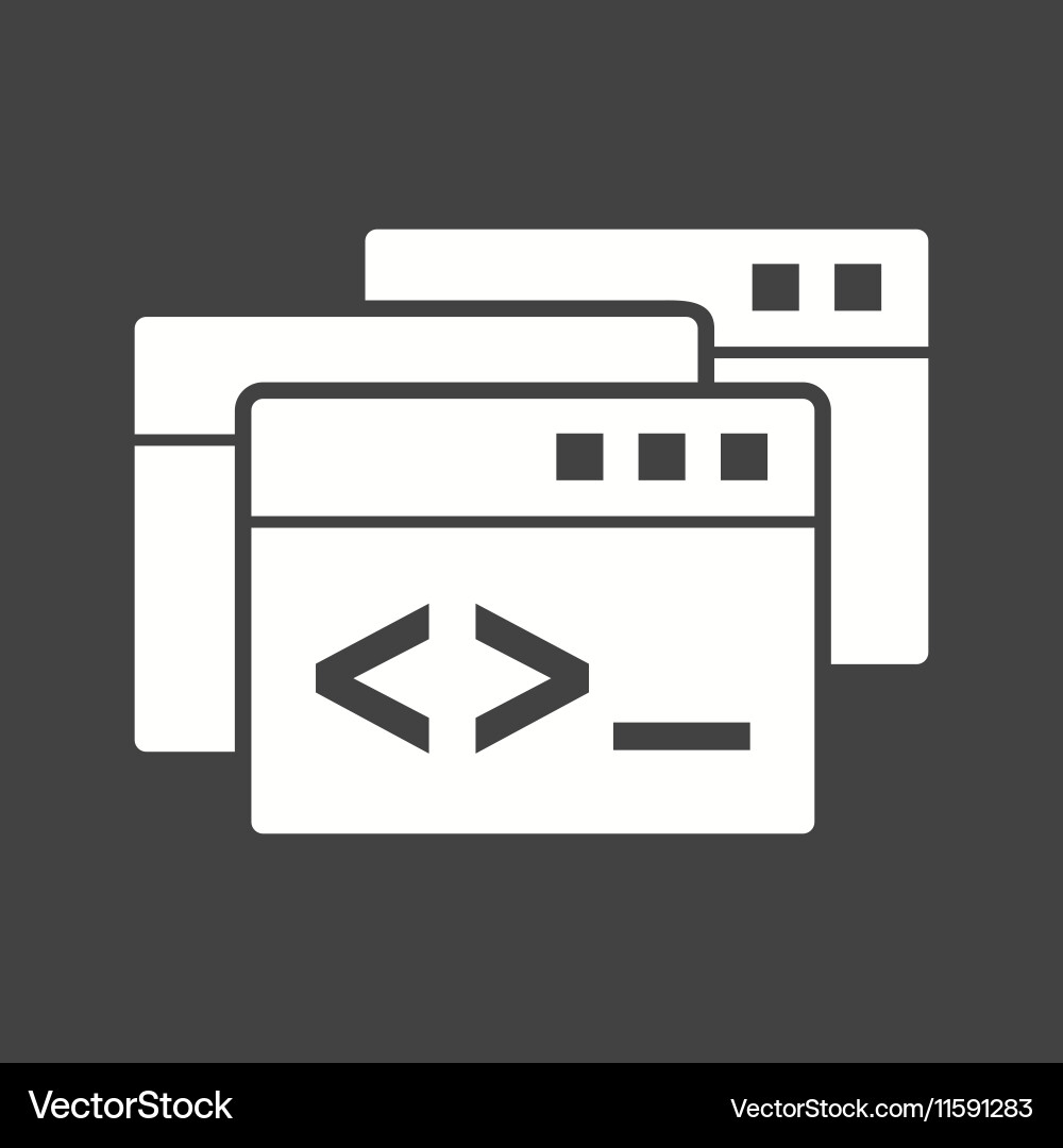 Programming windows vector image