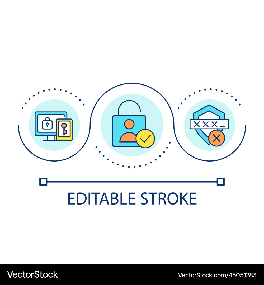 Reliable access loop concept icon Reliable access loop concept icon vector image