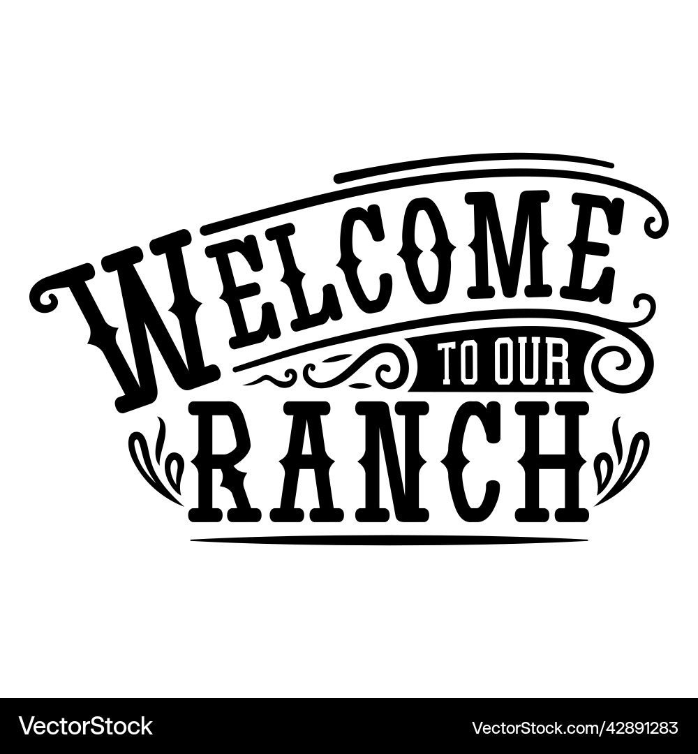 Rustic Ranch Welcome Badge Vector Image
