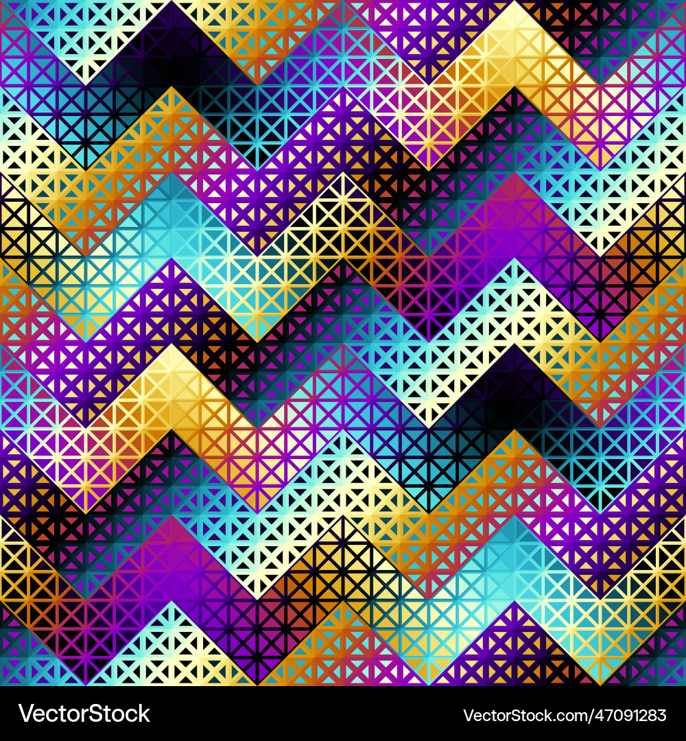 Seamless pattern background of a triangles vector image