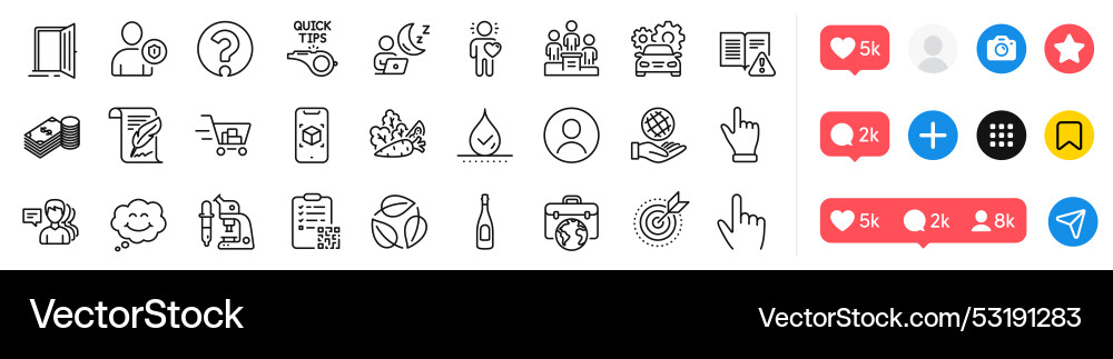 Smile microscope and instruction manual line vector image