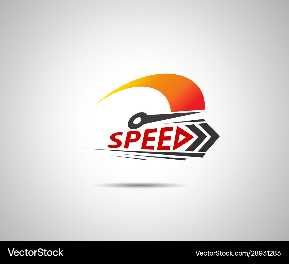 Speed logo racing event with main elements Speed logo racing event with main elements vector image