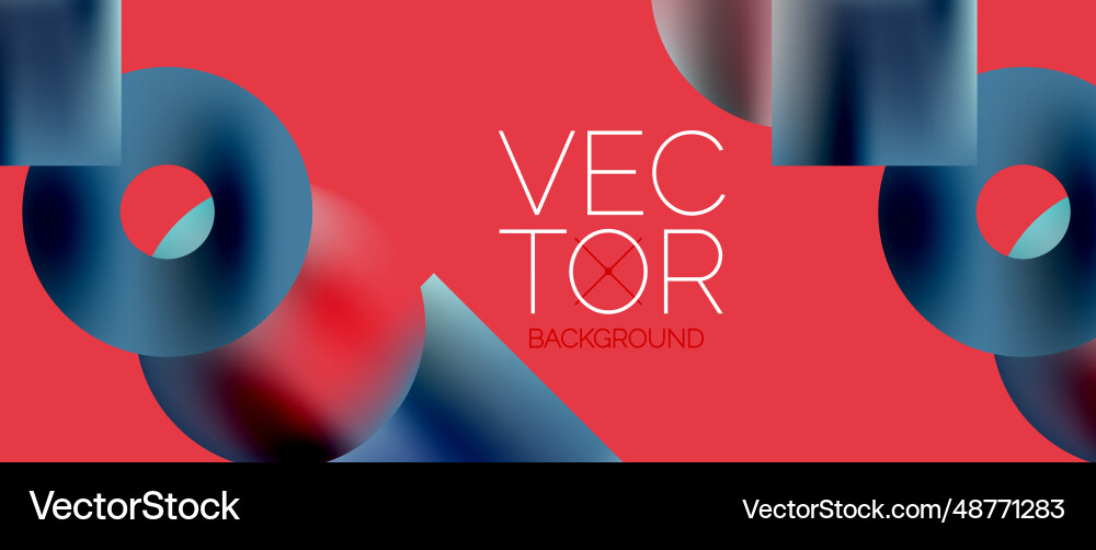 Squares and circles design fluid color gradients Vector Image