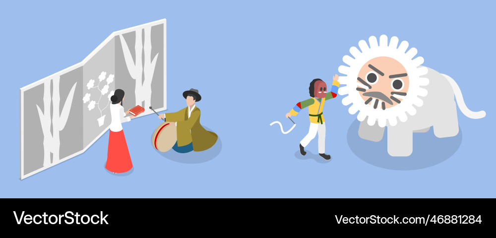3d isometric flat conceptual Royalty Free Vector Image