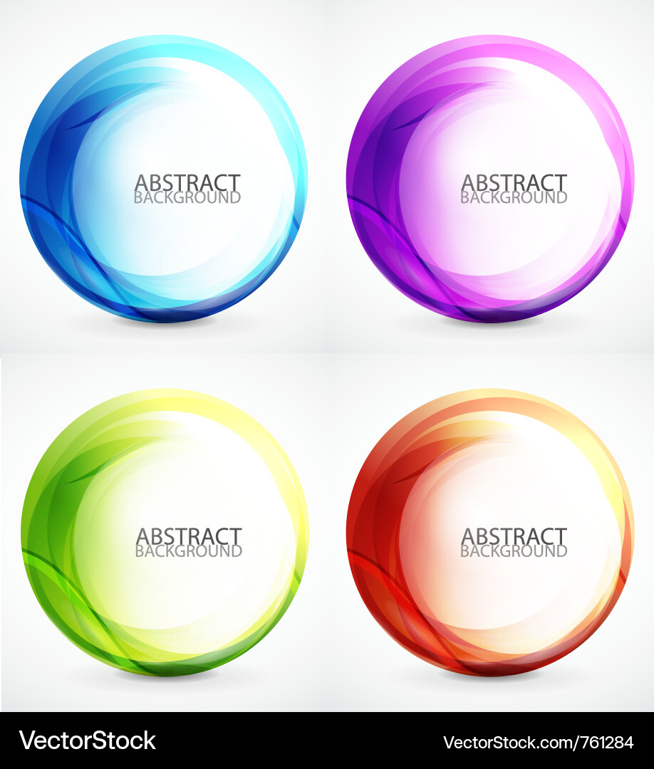 Abstract Swirl Background Set vector image