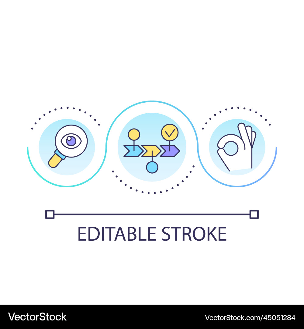 Analyze workflow loop concept icon Analyze workflow loop concept icon vector image