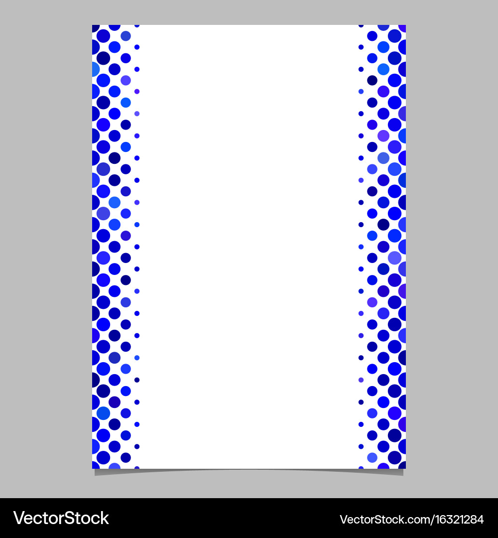 Blue circle pattern page template - design from vector image